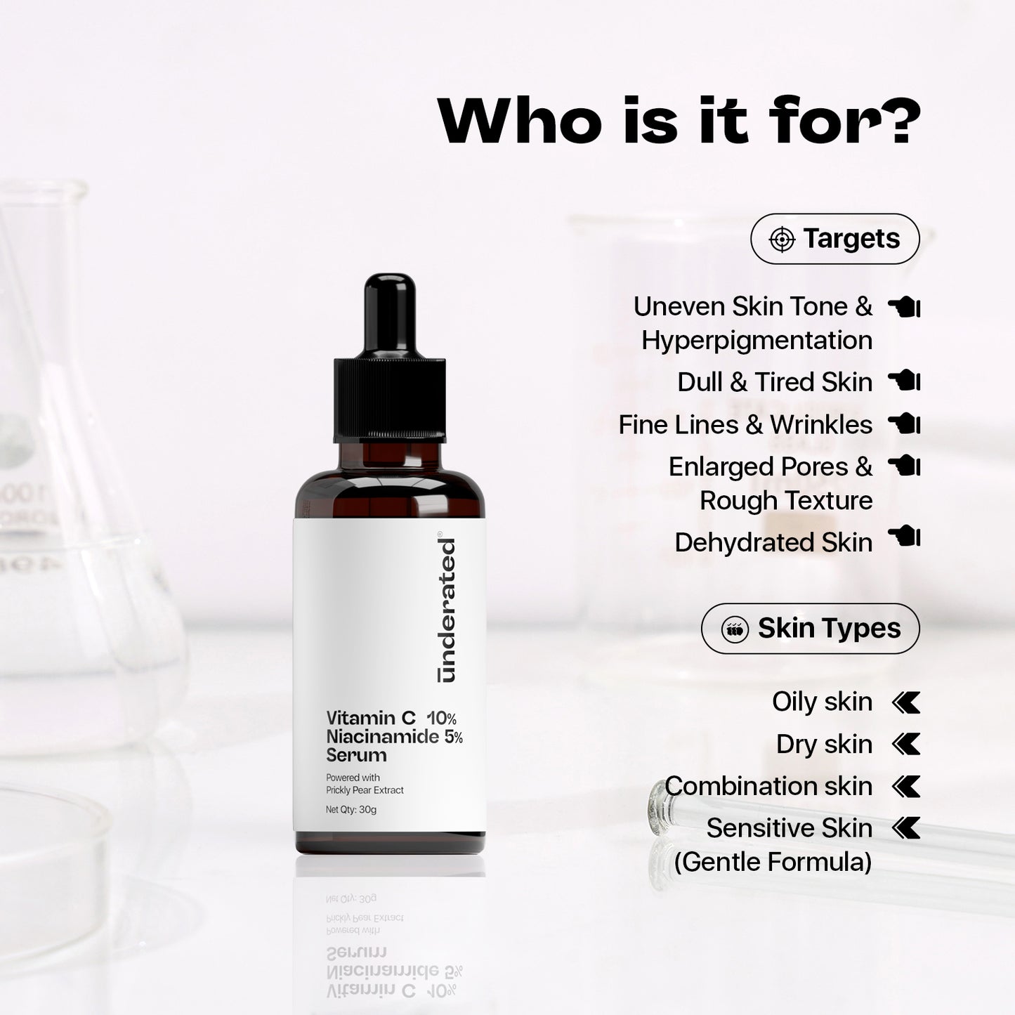 10% Vitamin C 5% Niacinamide Serum - 30g | Brightens and Evens Skin Tone