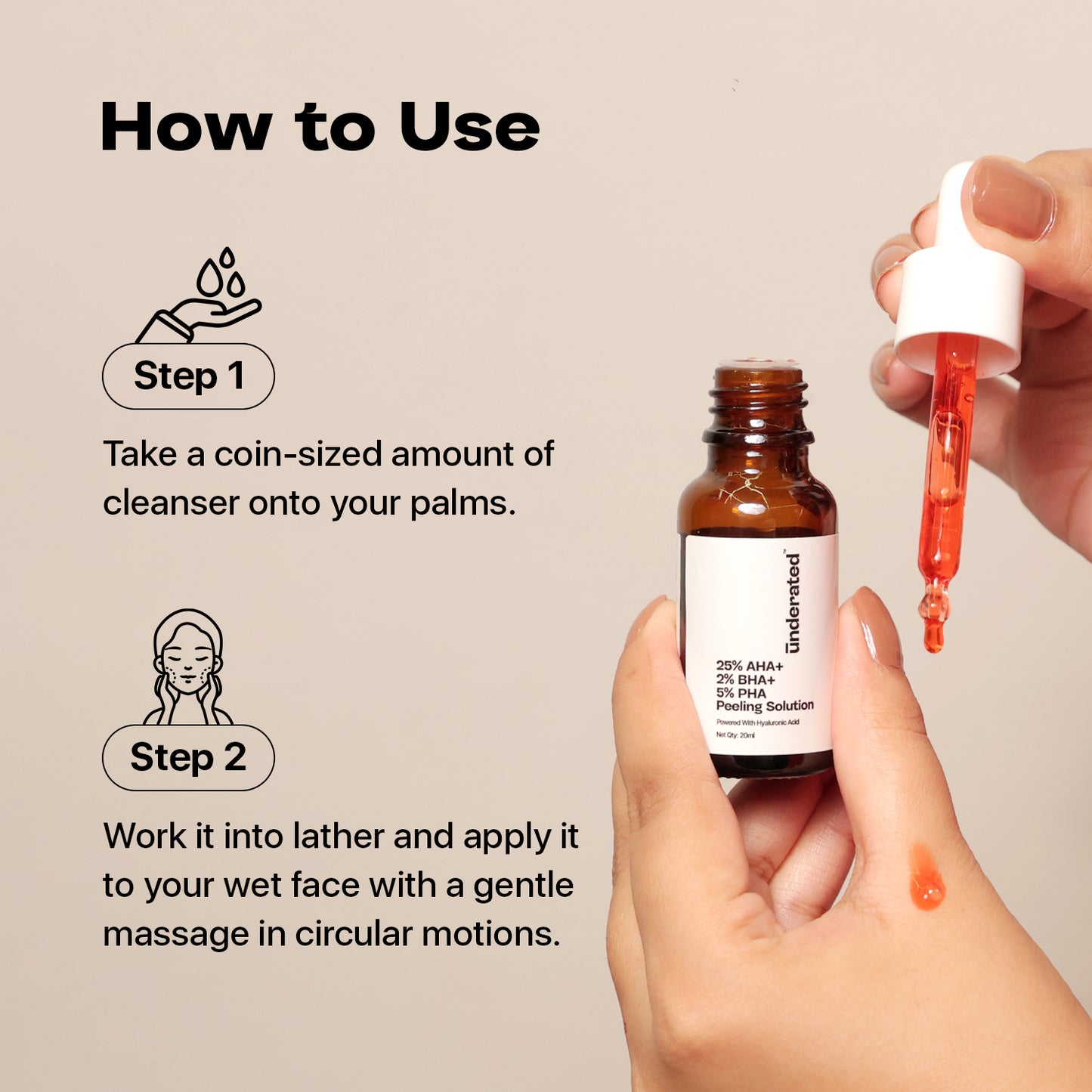 25% Aha + 2% Bha + 5% Pha Peeling Solution - 20g | For Deep Exfoliation and Glowing Skin