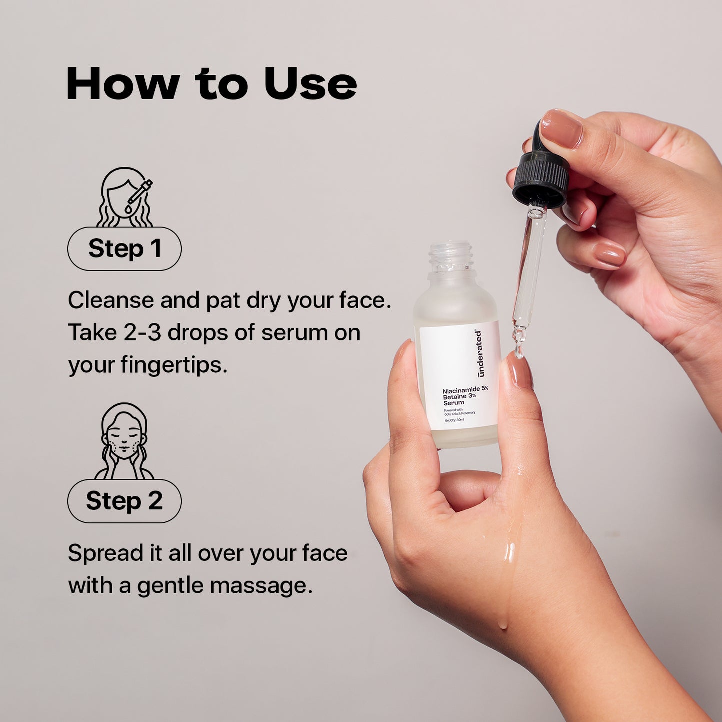 Niacinamide 5% Betaine 3% Serum - 30ml | Reduces Excess Oil