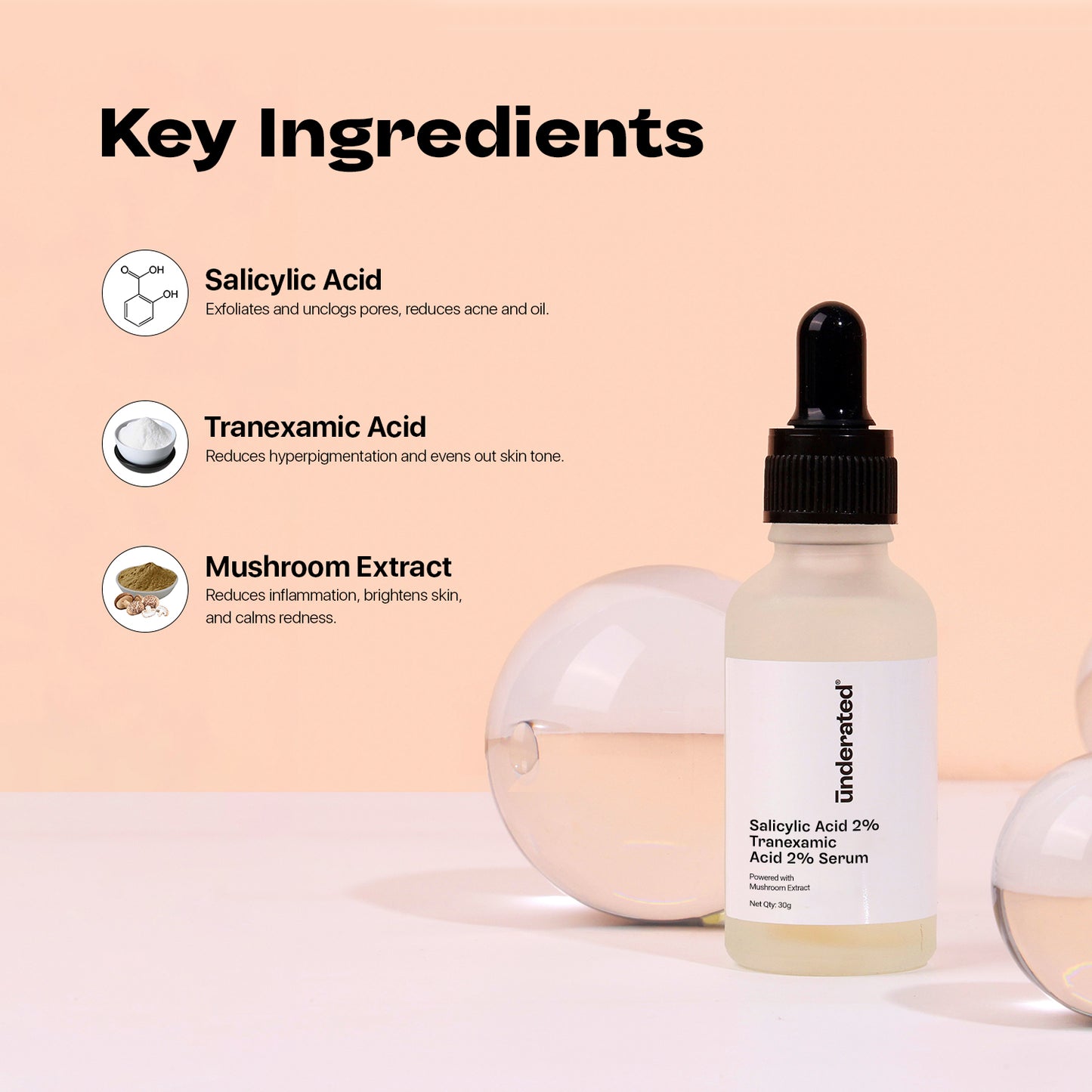 Salicylic Acid 2% + Tranexamic Acid 2% Serum - 30g | Anti-Acne and Brightening