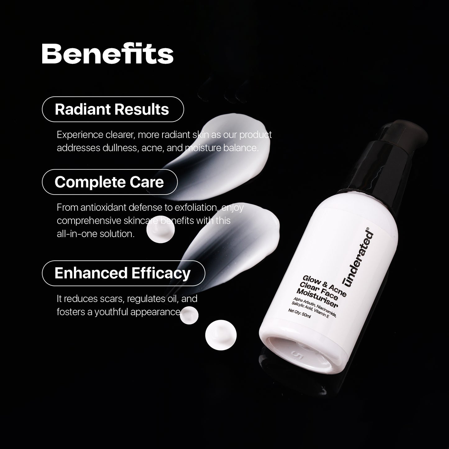 Glow and Acne Clear Face Moisturiser - 50ml | Reduces Pimples and Provides Glow