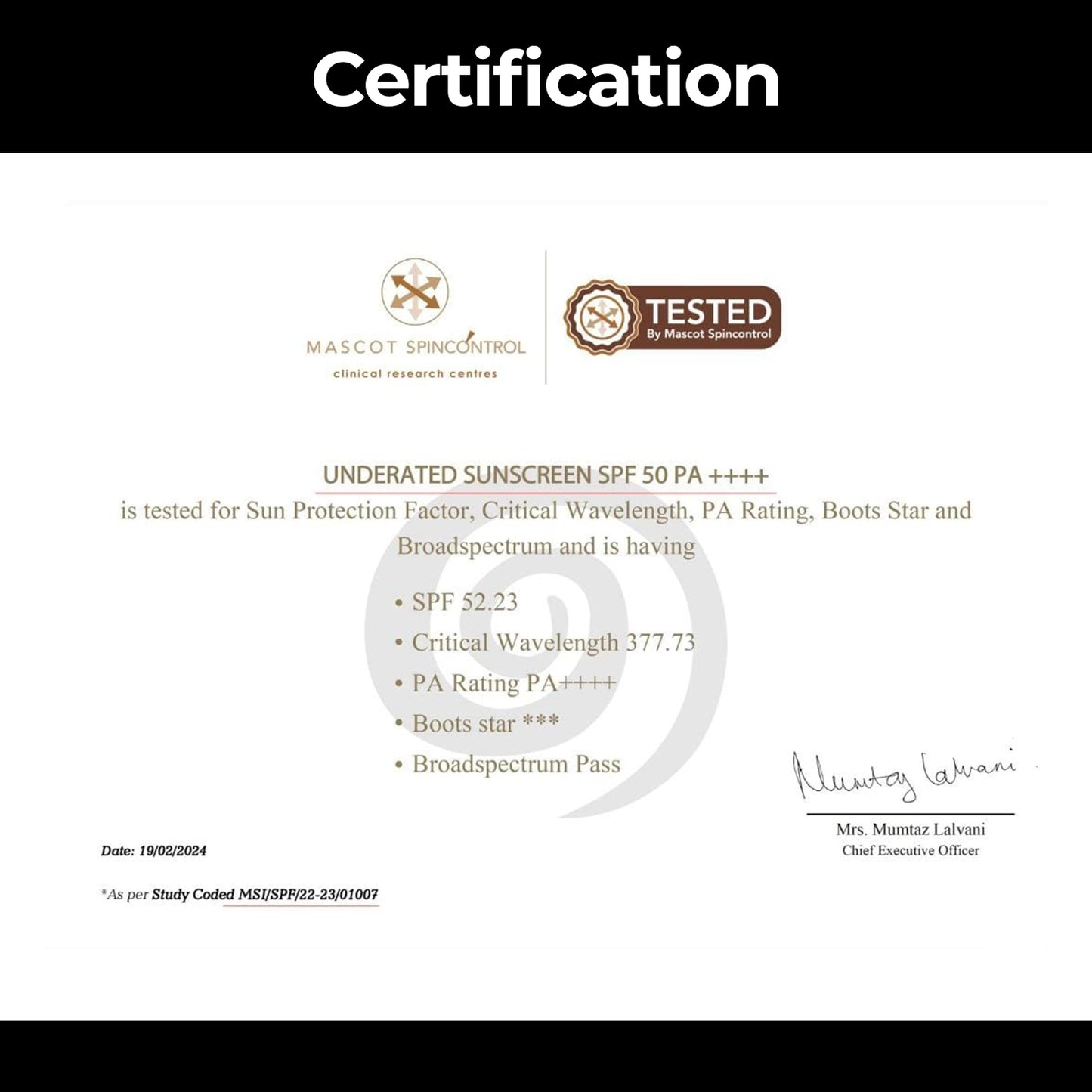 Sunscreen SPF 50 PA++++