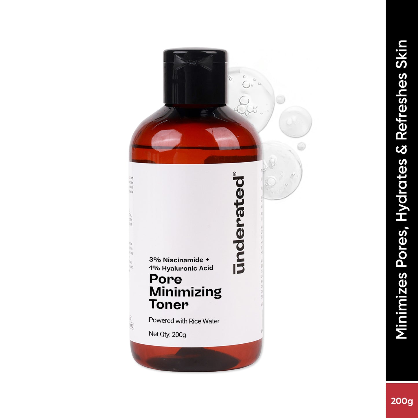 3% Niacinamide + 1% Hyaluronic Acid Pore Minimizing Toner - 200g | Hydrating and Pore Refining