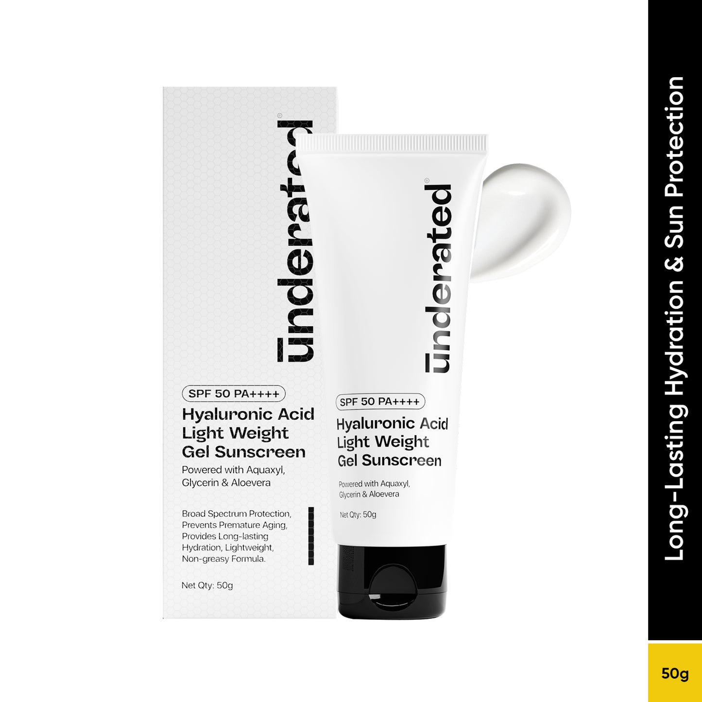 Hyaluronic Acid Lightweight Gel Sunscreen SPF 50 PA++++ - 50g | Non-Greasy & Hydrating