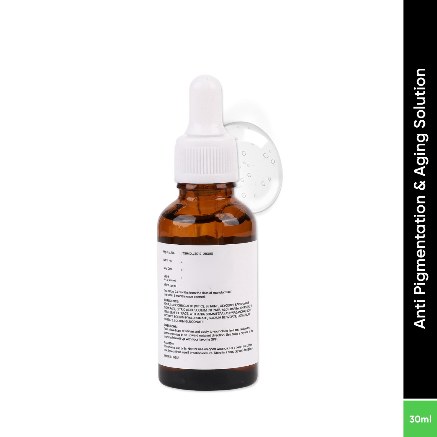 L-Ascorbic Acid 10% & Betaine 3% Vitamin C Serum - 30ml | For Glowing Skin and Moisture Lock