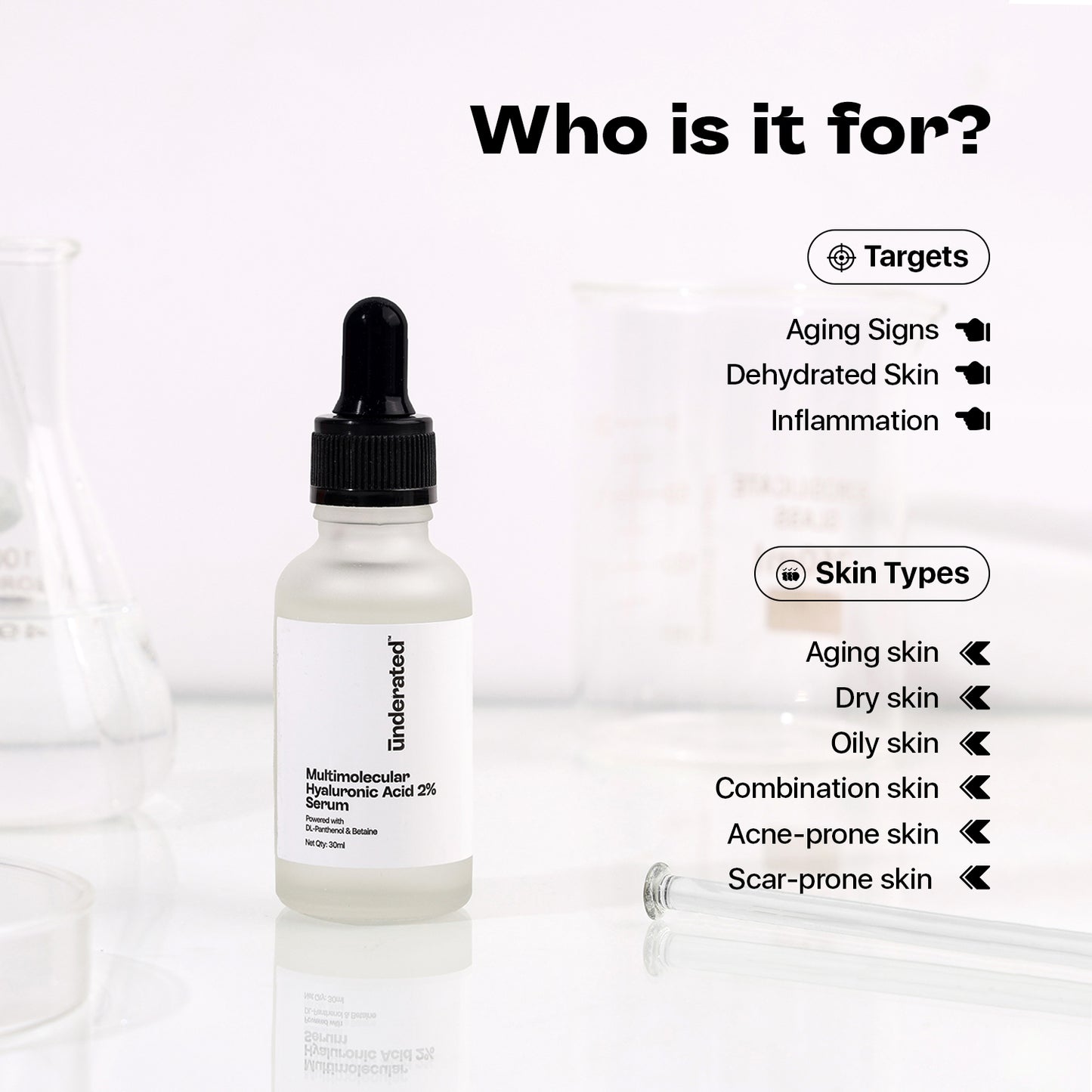 Multimolecular Hyaluronic Acid 2% Serum - 30ml | For Glowing and Plump up skin