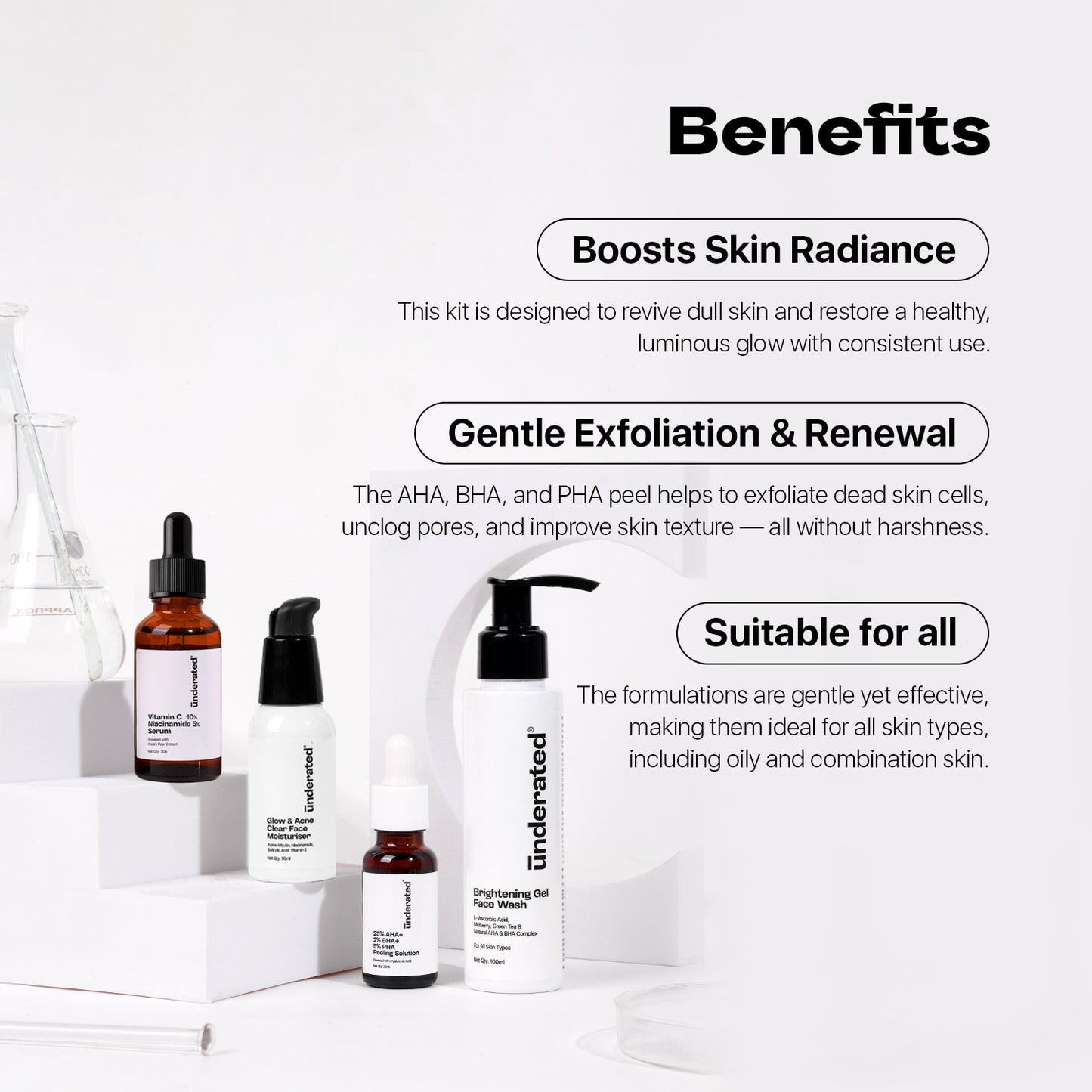 Glow And Bright Skin Care Routine Kit For Men & Women