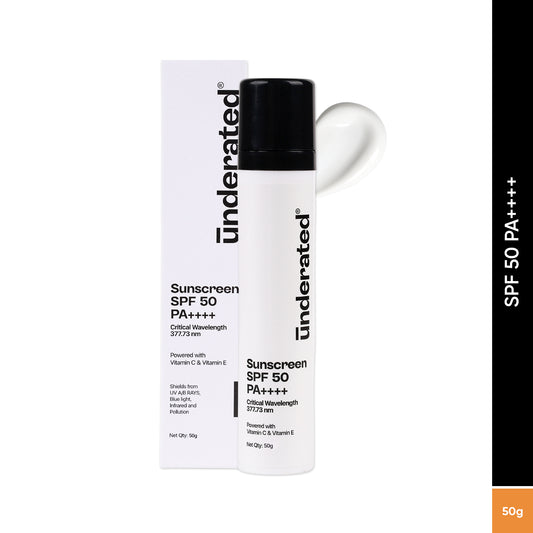 Sunscreen SPF 50 PA++++ - 50g | For Broad UV A, UV B & Blue Light Protection