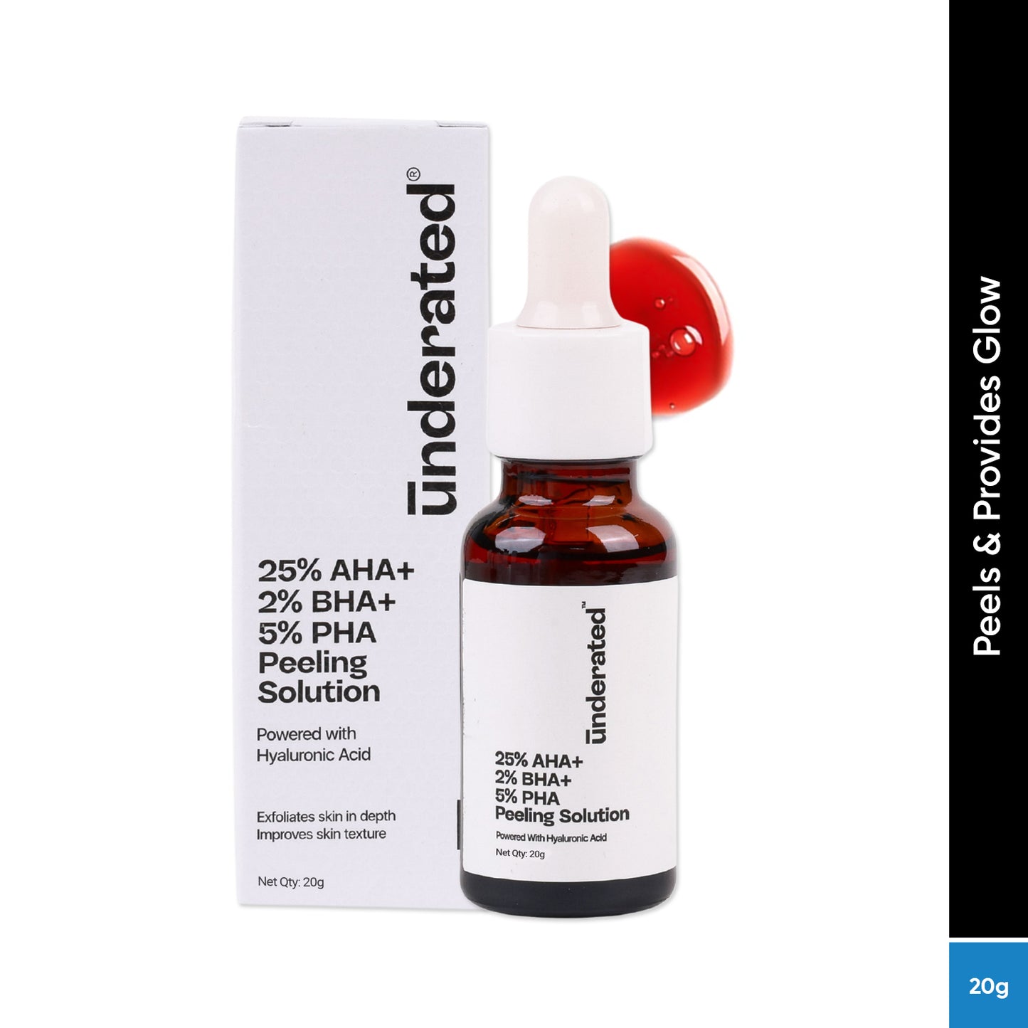 25% Aha + 2% Bha + 5% Pha Peeling Solution - 20g | For Deep Exfoliation and Glowing Skin