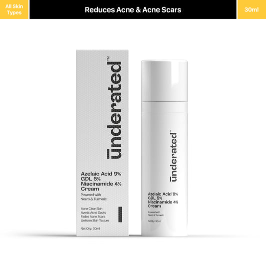 Azelaic Acid 9% GDL 5% Niacinamide 4% Cream - 30ml | Averts Acne Spots and Fades Acne Scars